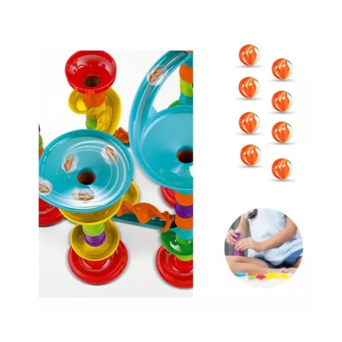 Pista De Corrida Labirinto Rola Bola 50 Peças - Ark Toys Pista De Corrida Labirinto Rola Bola 50 Peças - Ark Toys